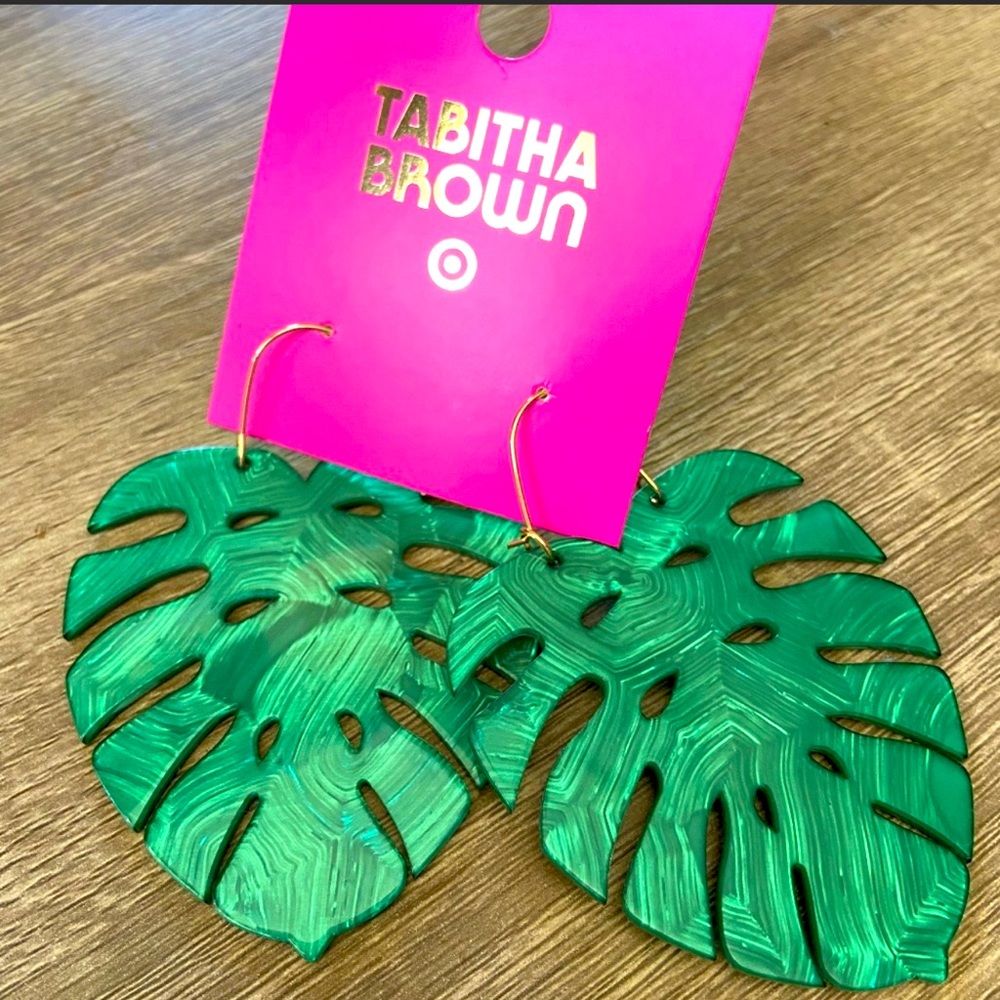 Tabitha Brown x Target Plastic Palm Leaf Drop Earrings